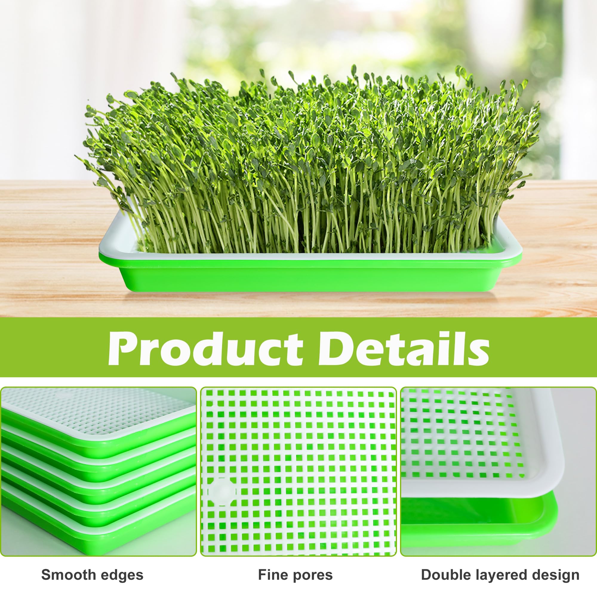 EBaokuup BPA-free PP material ensures safe, durable seed trays