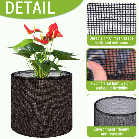 EBaokuup black round pond pot for lilies fits in tight spaces