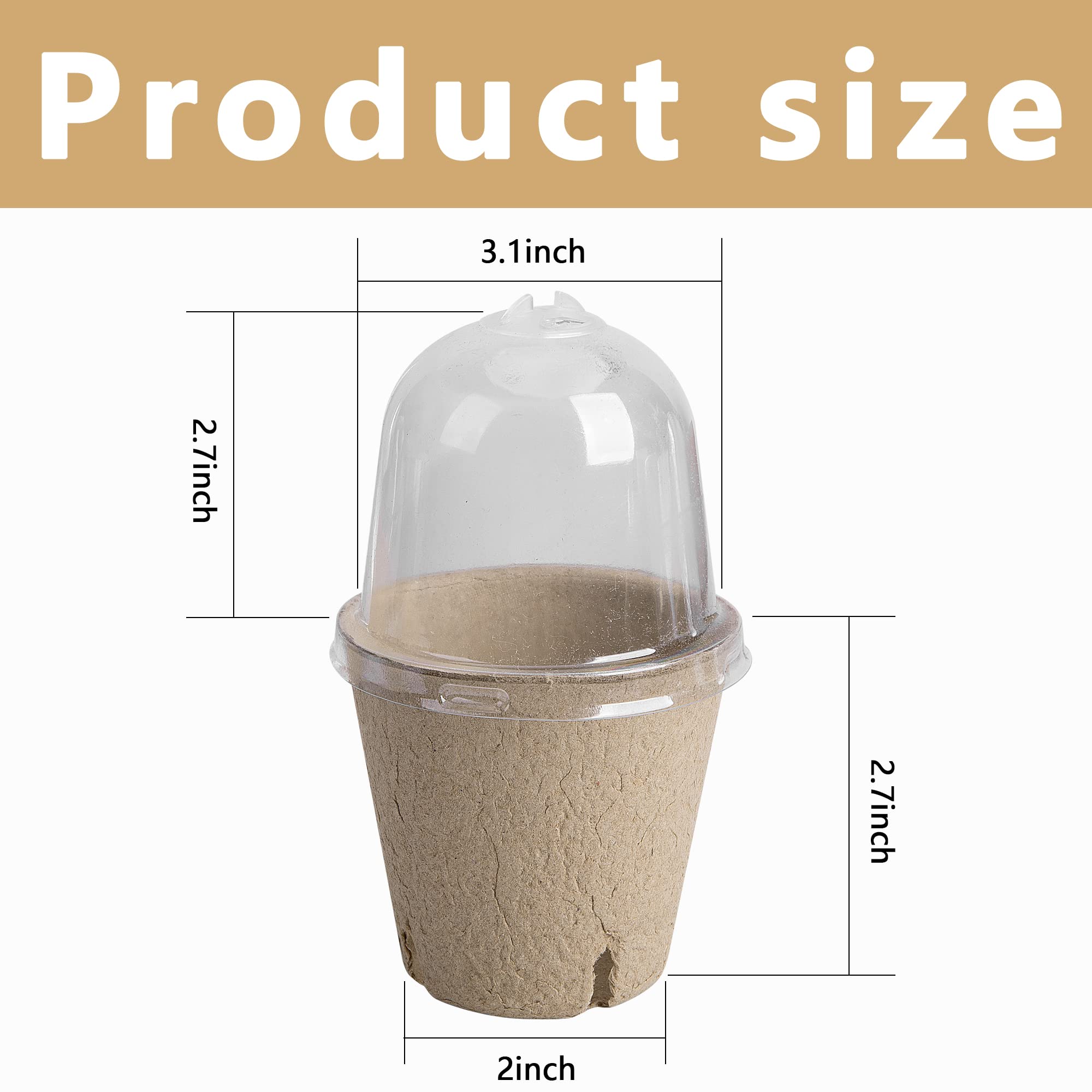 EBaokuup humidity dome keeps soil moisture stable for better germination.