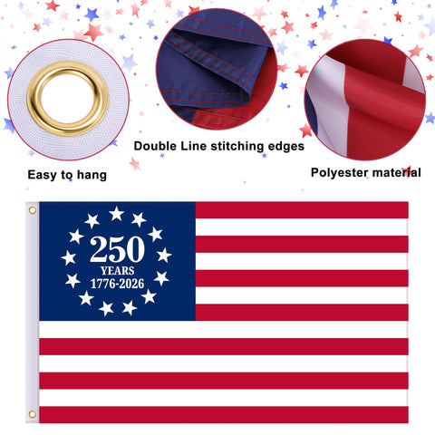 EBaokuup patriotic flag suitable for wall or porch decor