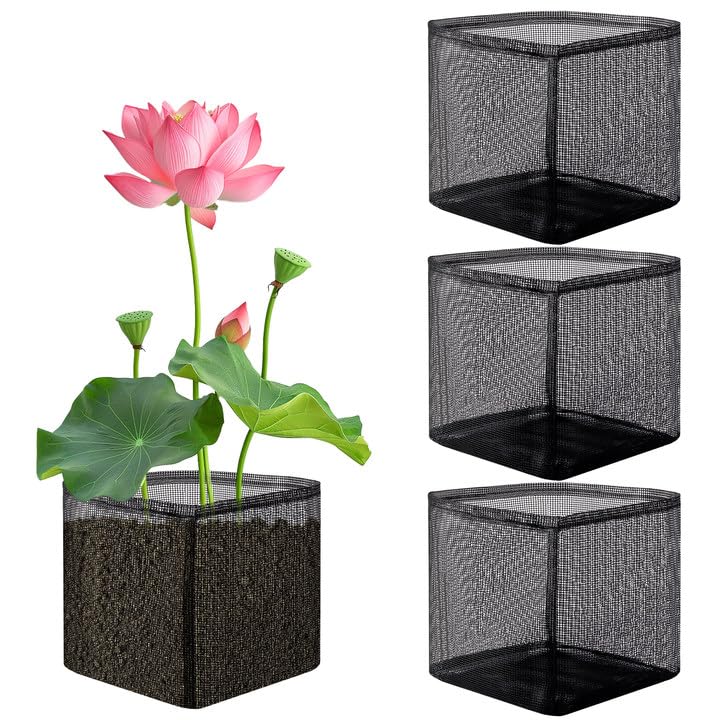 EBaokuup square pond plant bag with breathable mesh for healthy water garden.