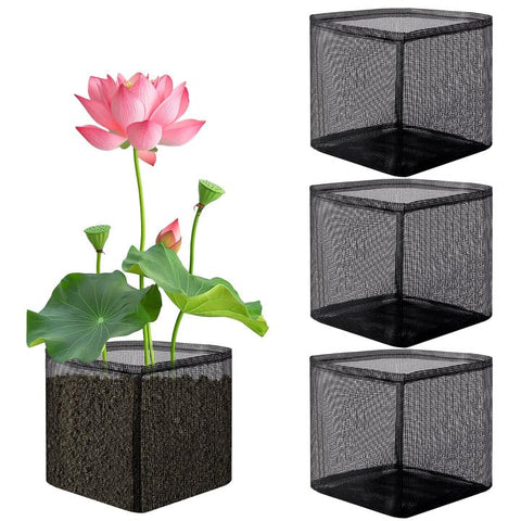 EBaokuup square pond plant bag with breathable mesh for healthy water garden.