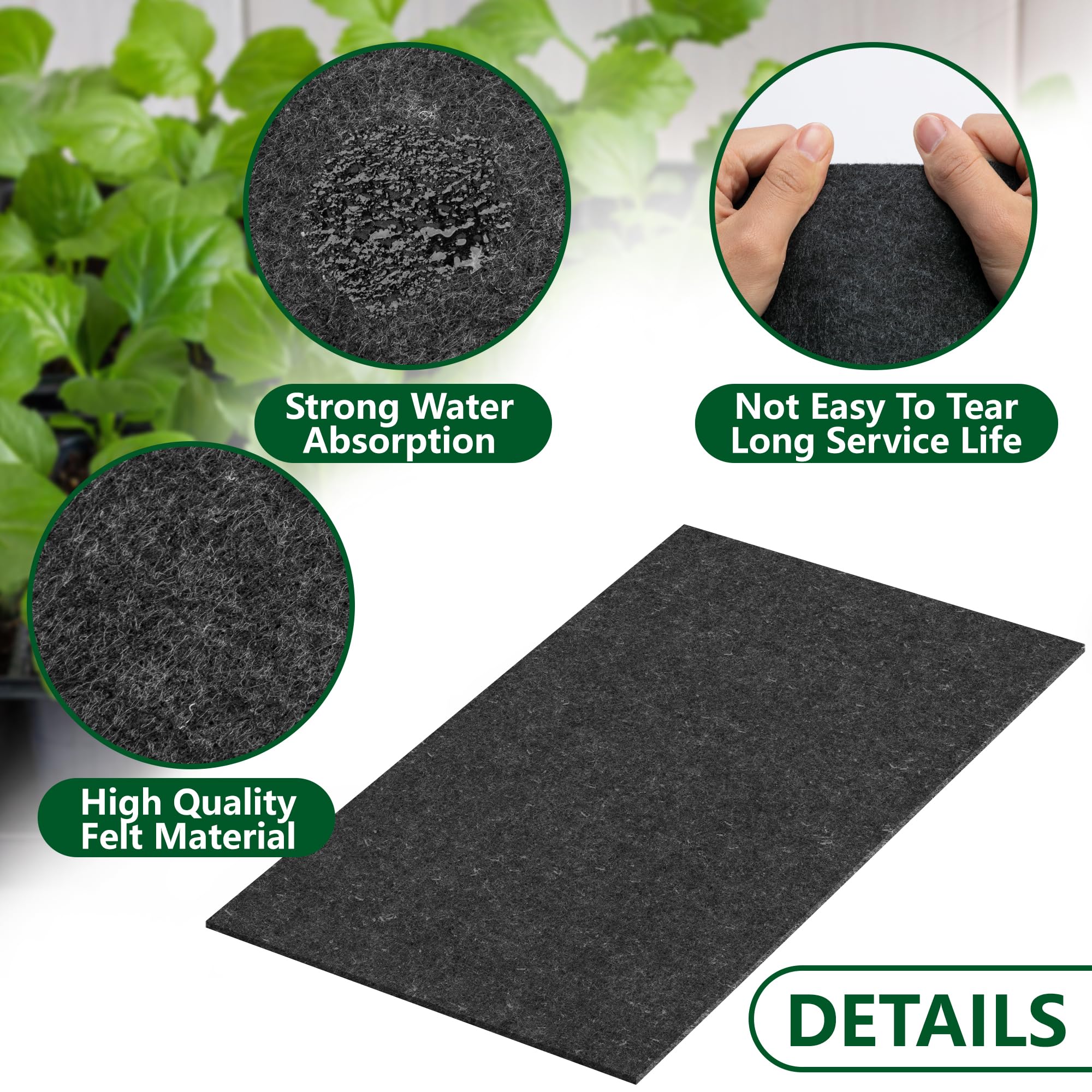 EBaokuup replacement capillary mat 24-cell keeps seedlings hydrated consistently.