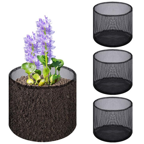 EBaokuup round aquatic plant pot with breathable mesh supports pond plant growth