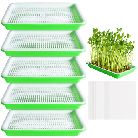 EBaokuup seed sprouter tray 5-pack for soil-free germination and quick sprouts