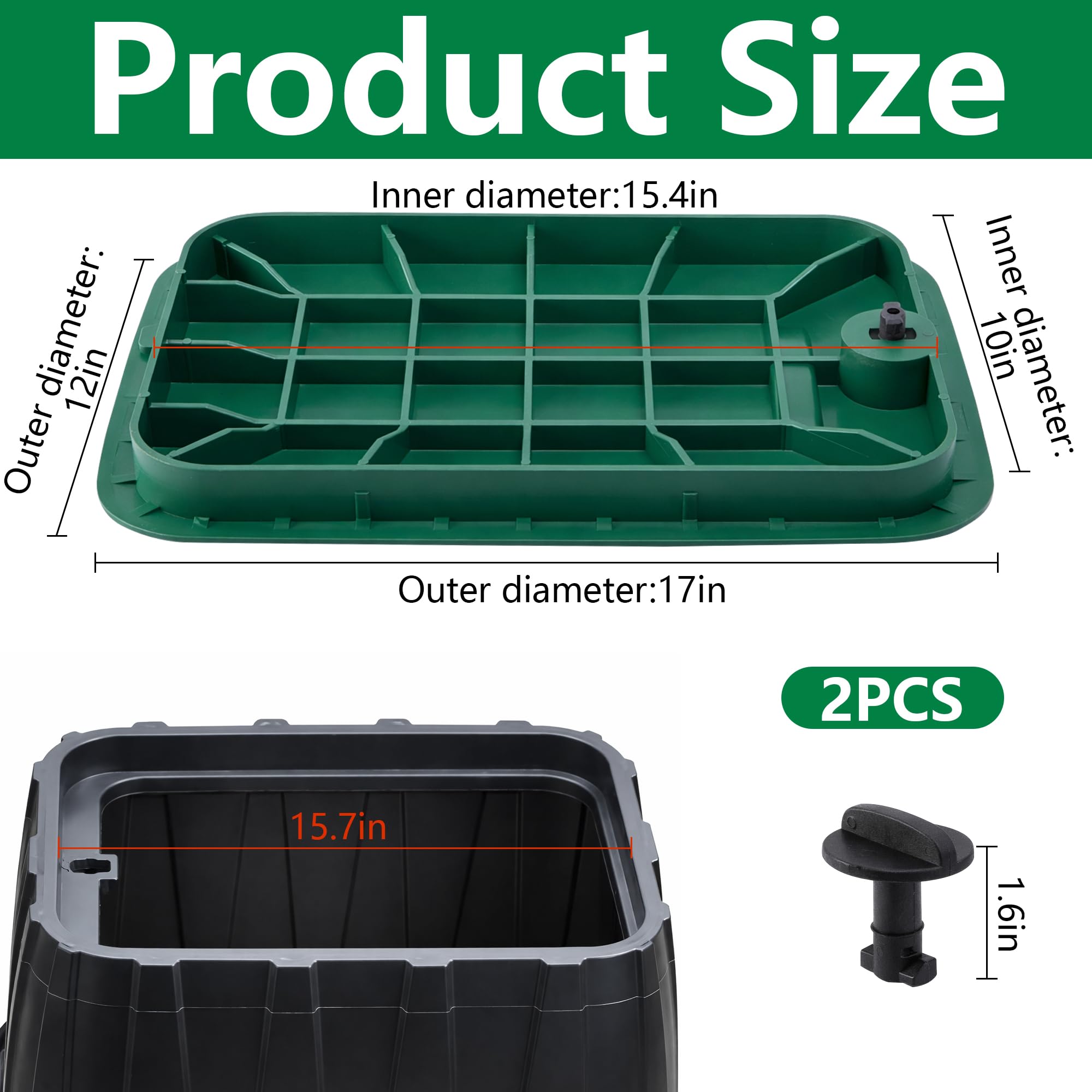 EBaokuup sprinkler valve cover in green blends with lawn, guarding against mower damage.