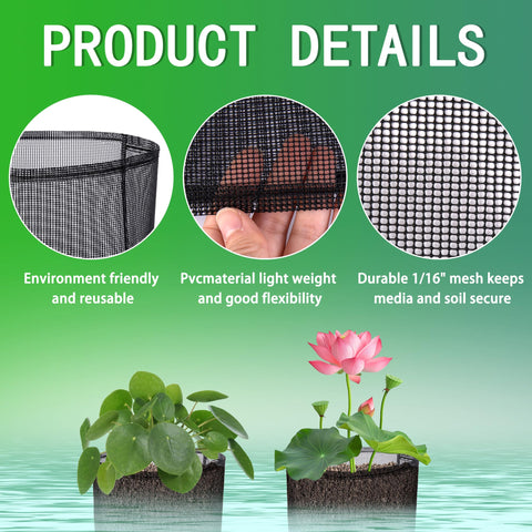 EBaokuup square plant pot for lilies in ponds and bog gardens.