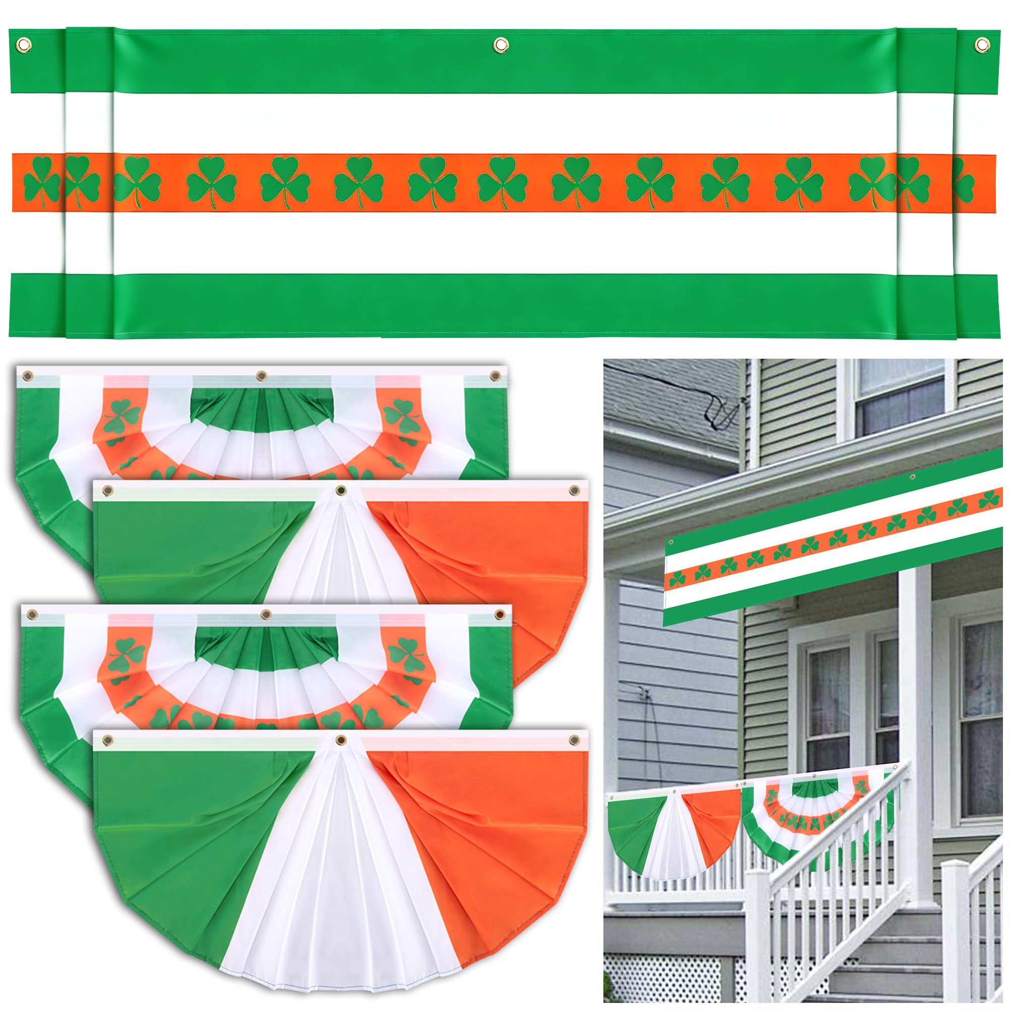 EBaokuup St Patrick's Day banner for outdoor garden decor with vibrant colors