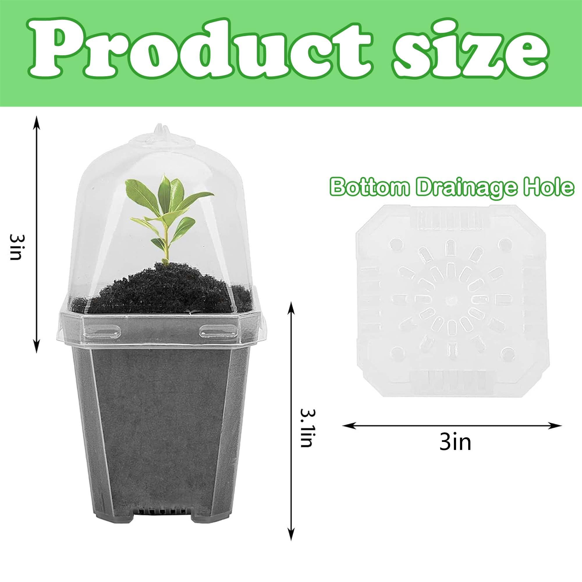 EBaokuup stackable 3 inch nursery pots save space and simplify storage.