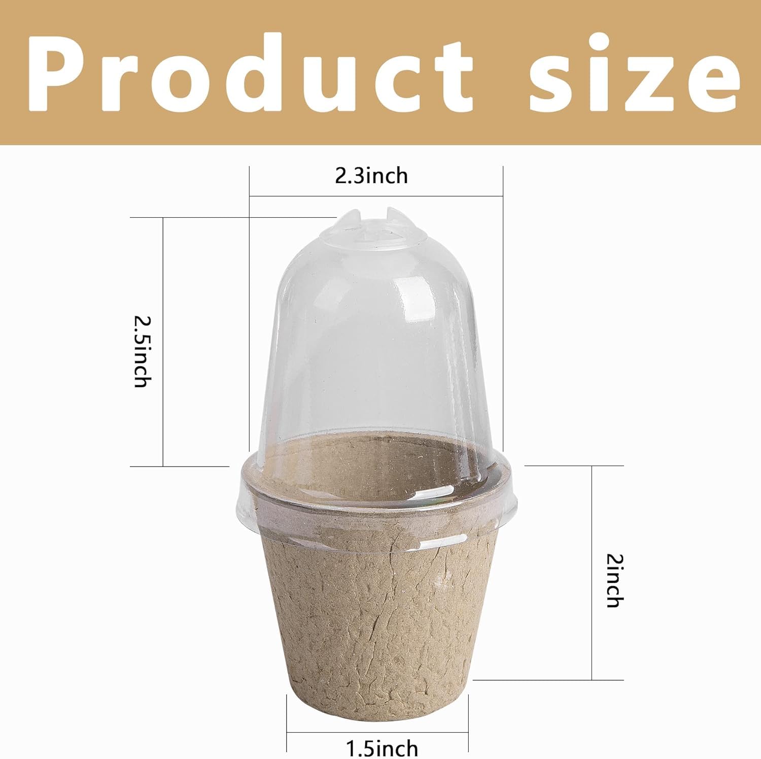 EBaokuup transparent humidity domes provide quick plant visibility for monitoring progress.