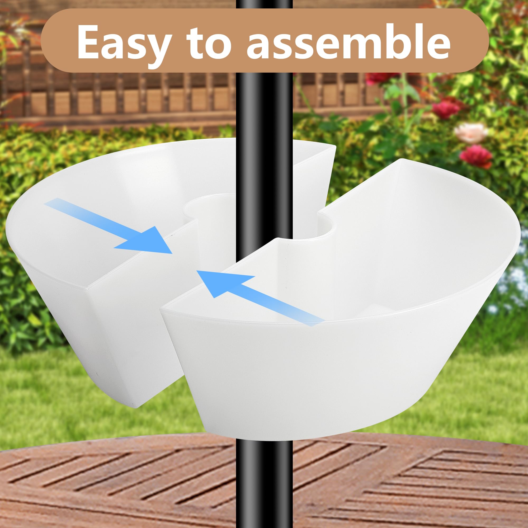 EBaokuup anti-scratch base protects outdoor tabletops during use.