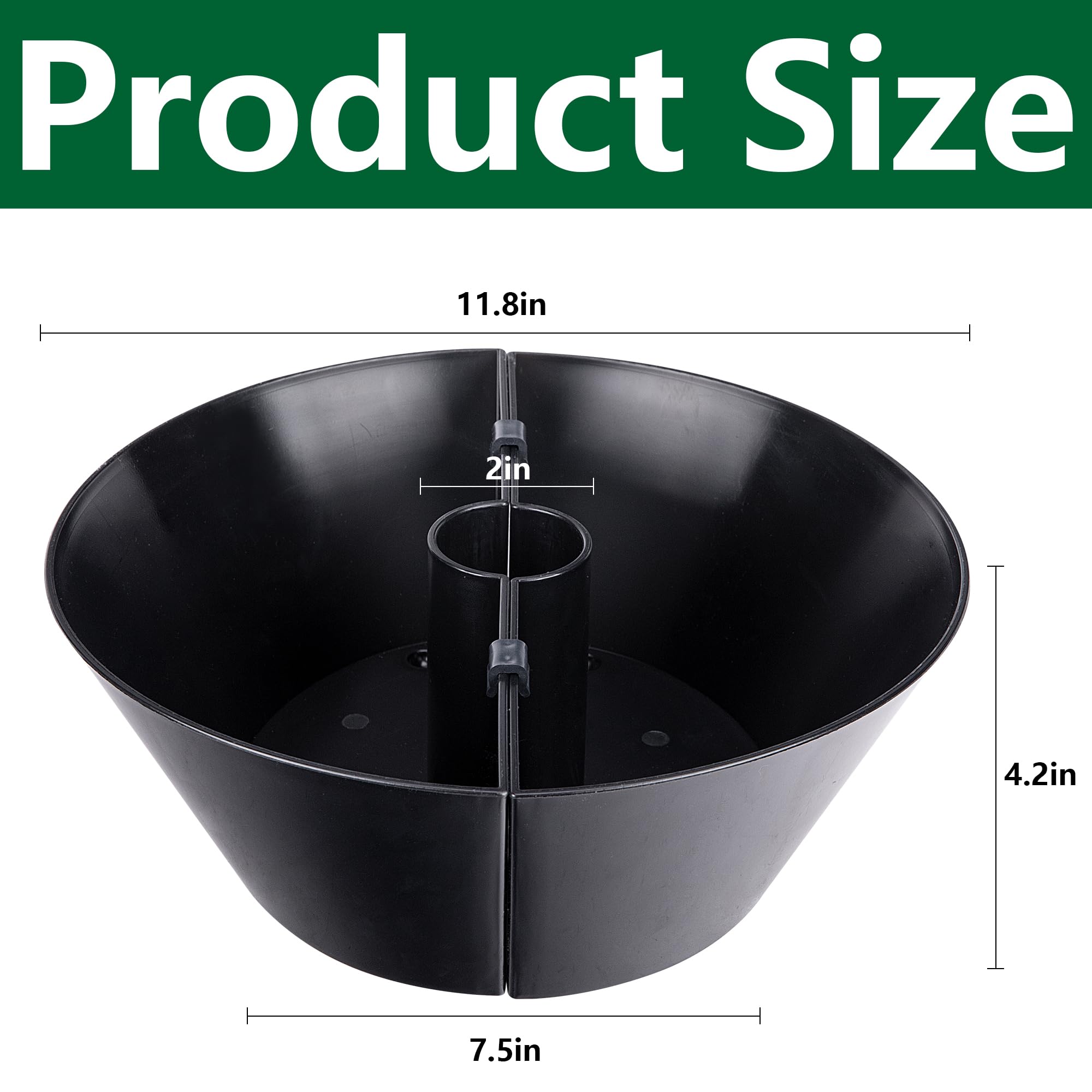 EBaokuup umbrella planter durable PVC material resists weather for long outdoor use