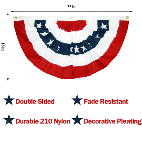 EBaokuup USA flag bunting garden decor brightens yard celebrations.