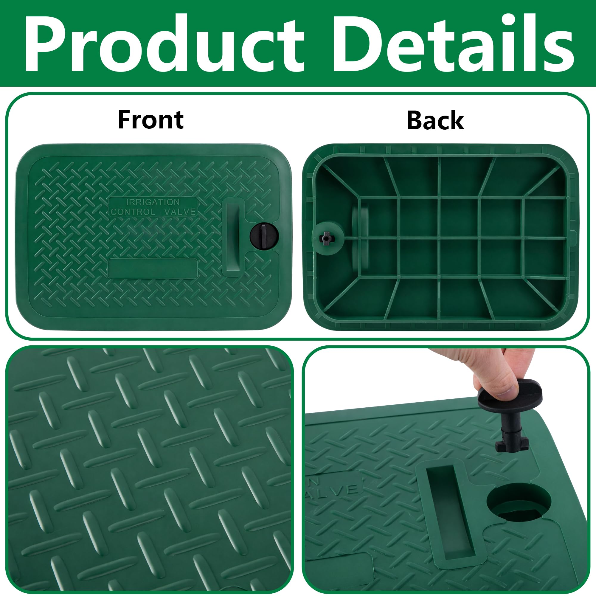 EBaokuup valve cover plug-in included, easy snap-on installation for quick yard fixes.