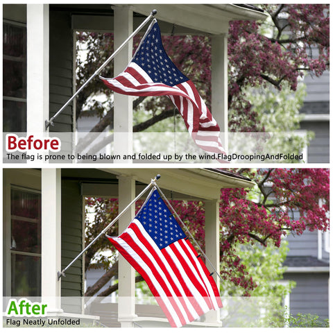 EBaokuup anti-slip clips keep the flag fluttering securely
