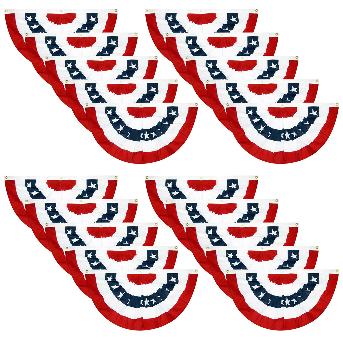 EBaokuup patriotic pleated fan flag for durable outdoor display.