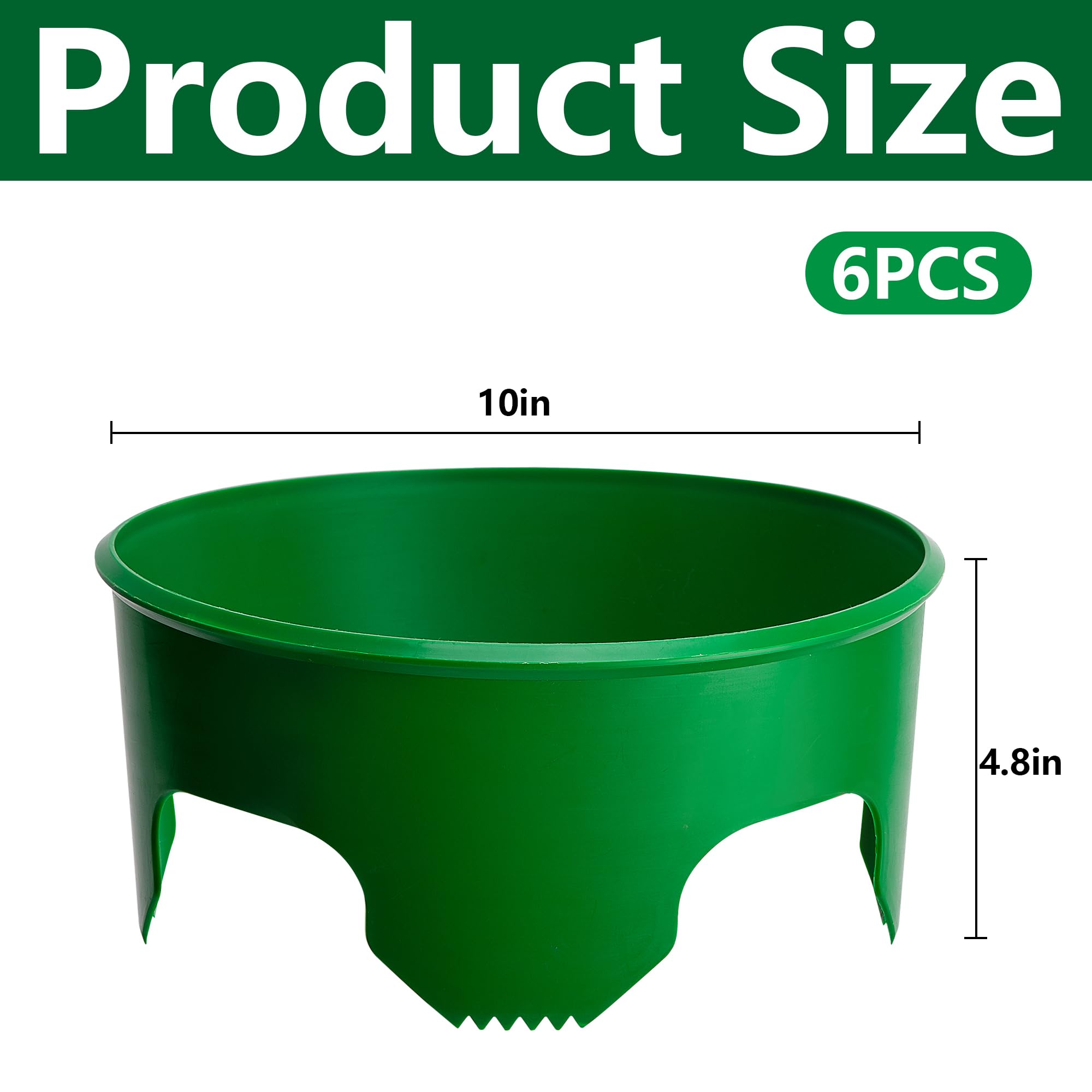 EBaokuup planting ring with serrated bottom being inserted into soil