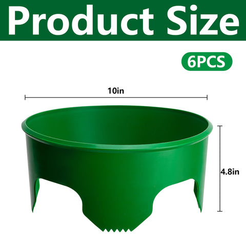 EBaokuup planting ring with serrated bottom being inserted into soil