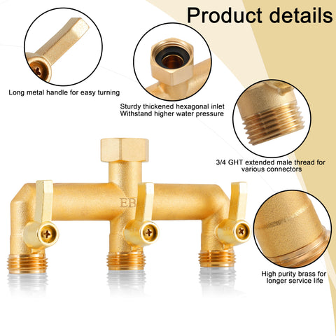 EBH 3/4-inch inlet connects to standard outdoor faucet for universal compatibility