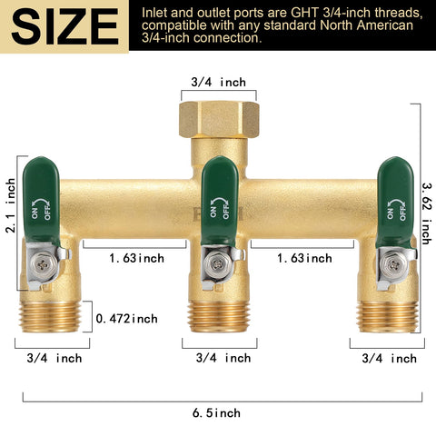 EBH heavy-duty brass construction resists rust for outdoor watering tasks.