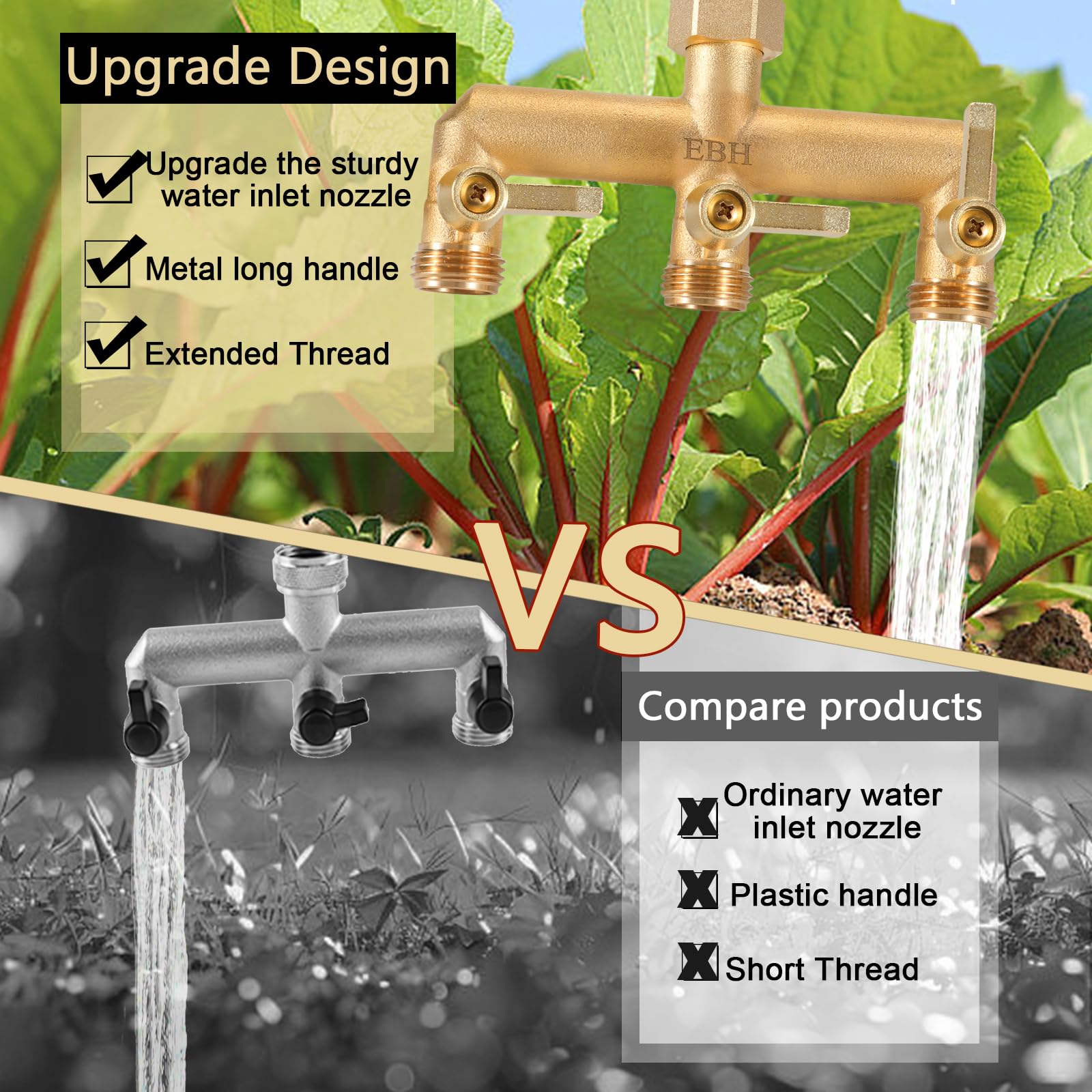 EBH setup enables multiple hoses for irrigation and cleaning
