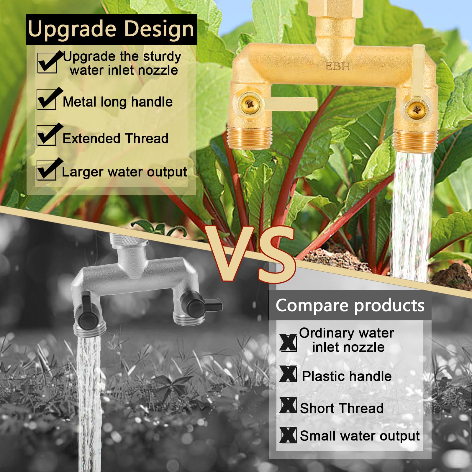 EBH UV-resistant design supports outdoor use in bright sun.