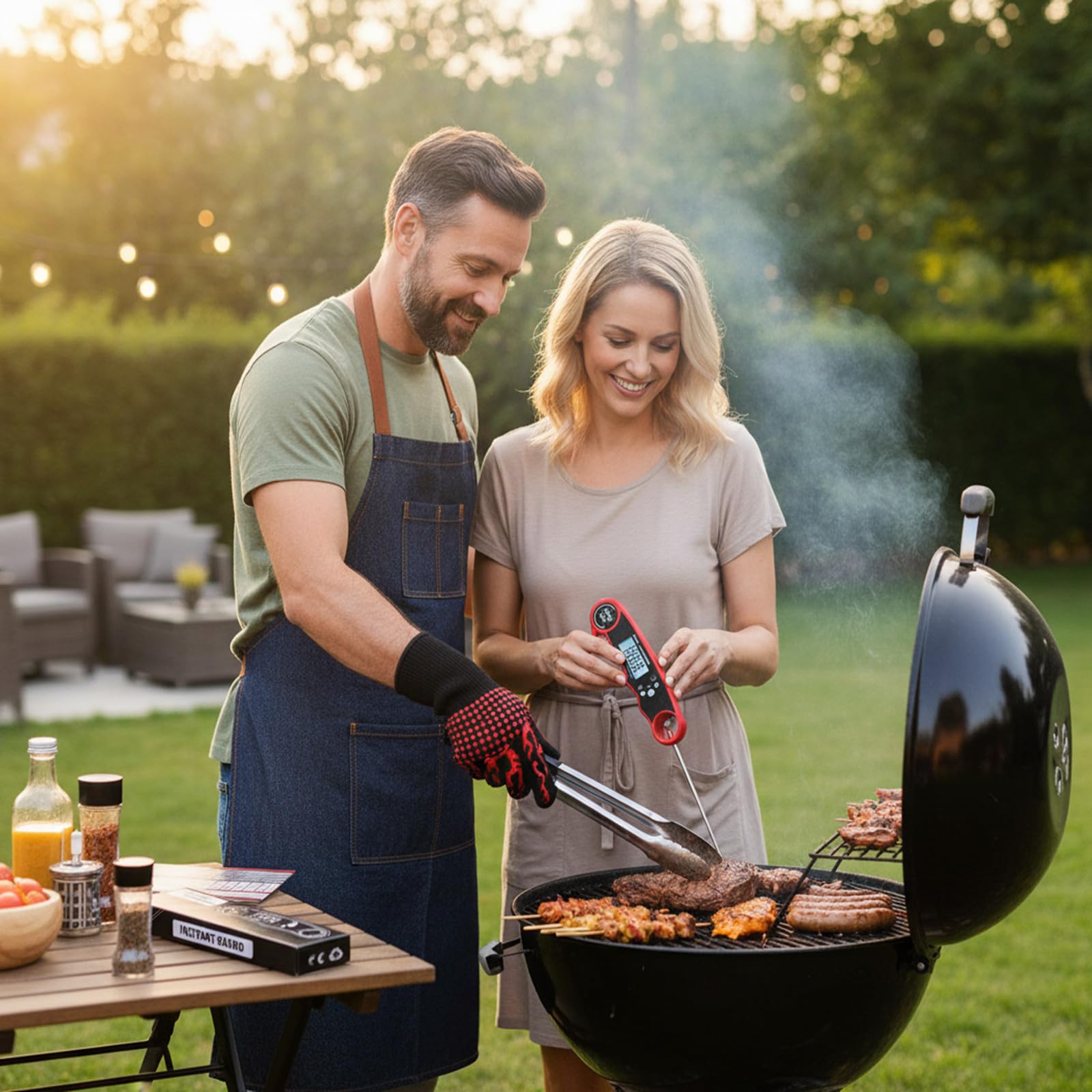 EBIEFLY BBQ gloves dexterity for precise flips and moves.