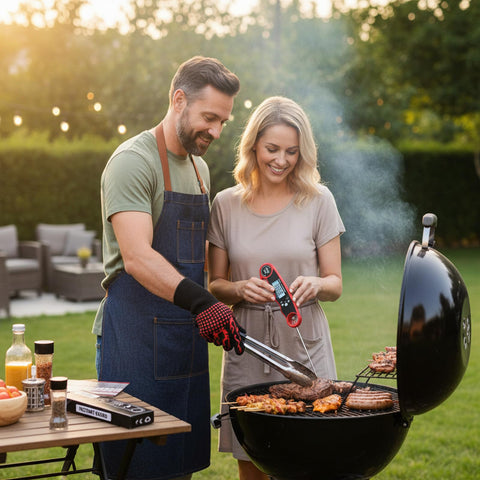 EBIEFLY BBQ gloves dexterity for precise flips and moves.