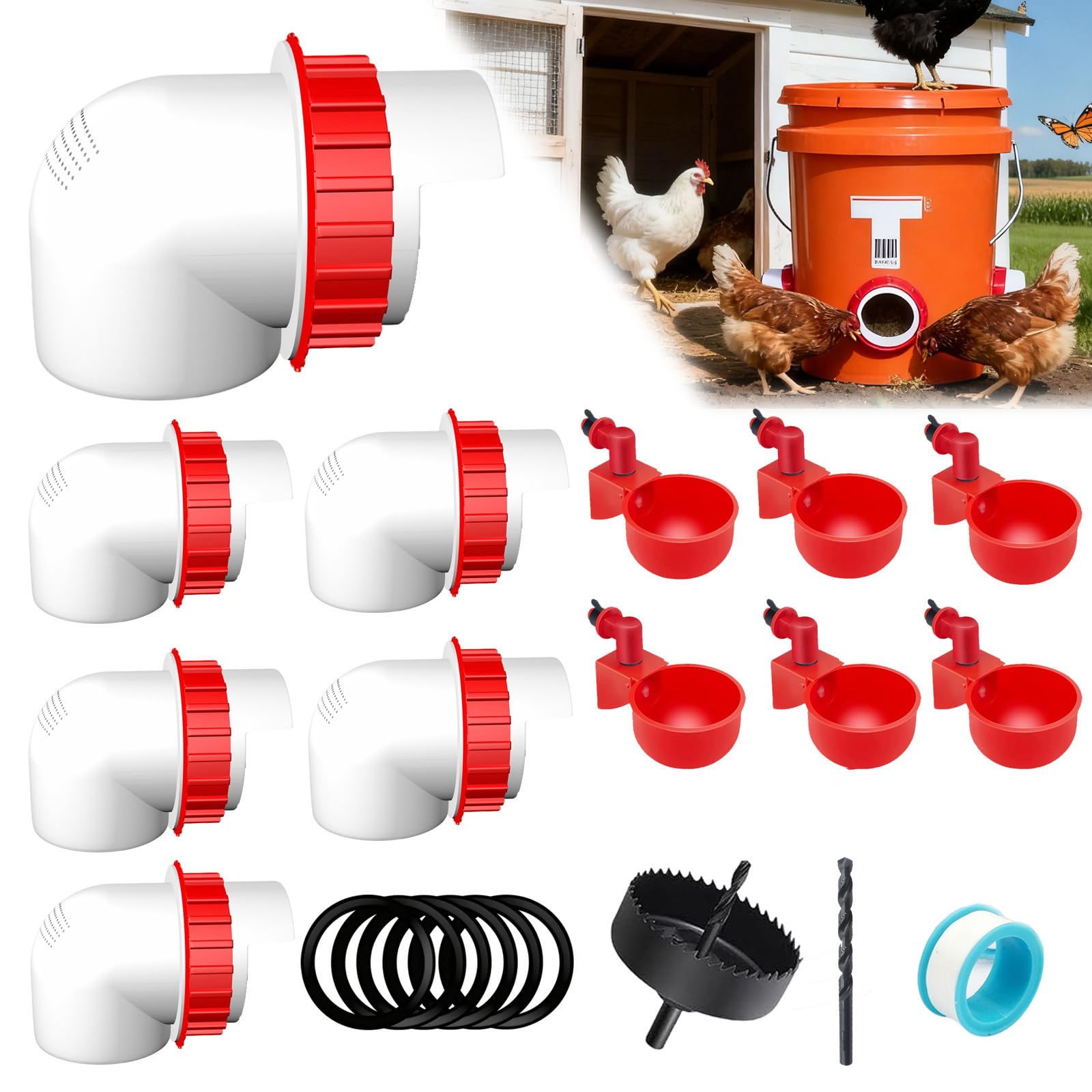 EBIUF 6-port feeder port system for efficient, spill-free feeding.