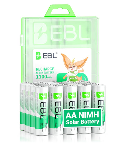 EBL packaging variations may occur but batteries stay ready for solar lights.