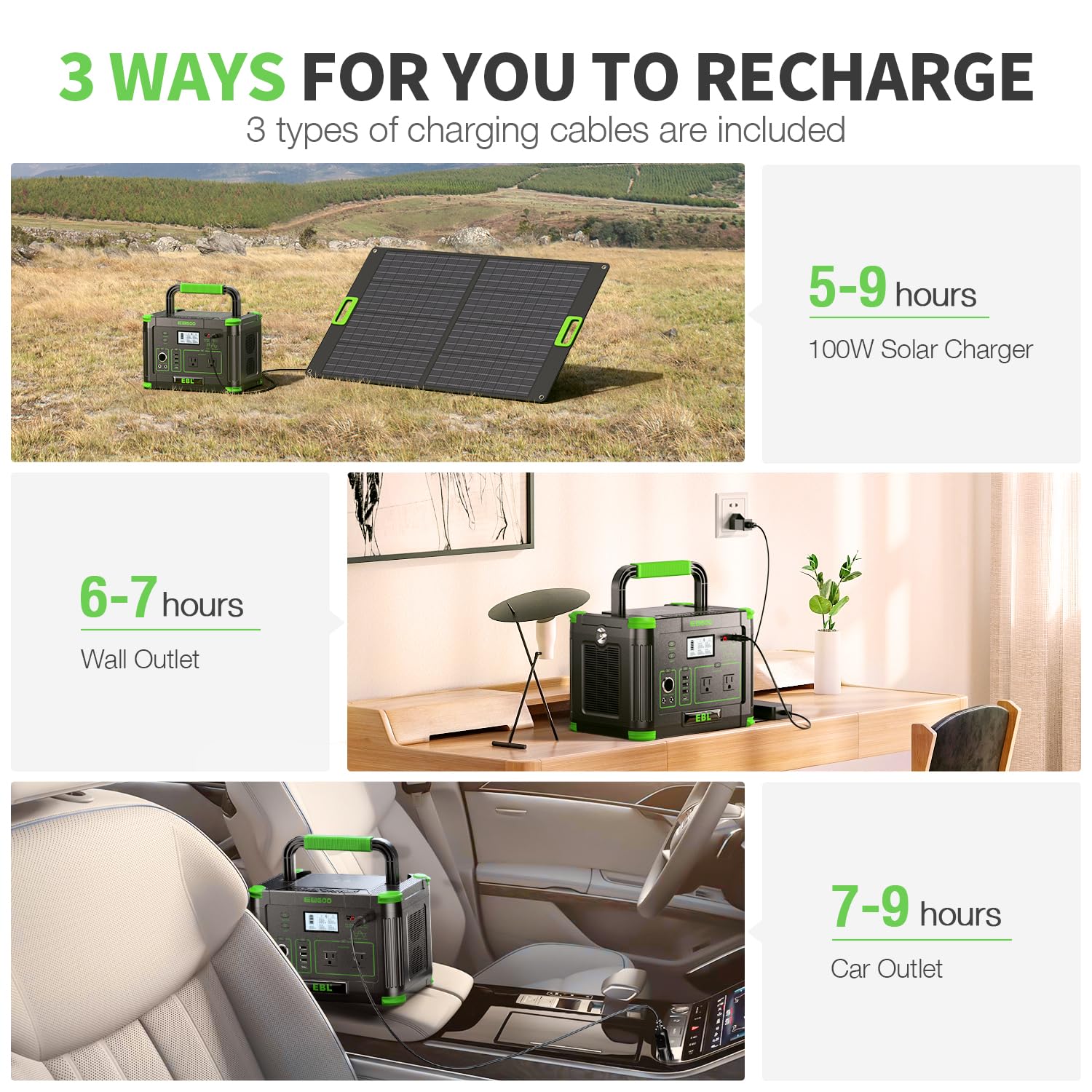 EBL power station wireless charging pad for convenient charging.