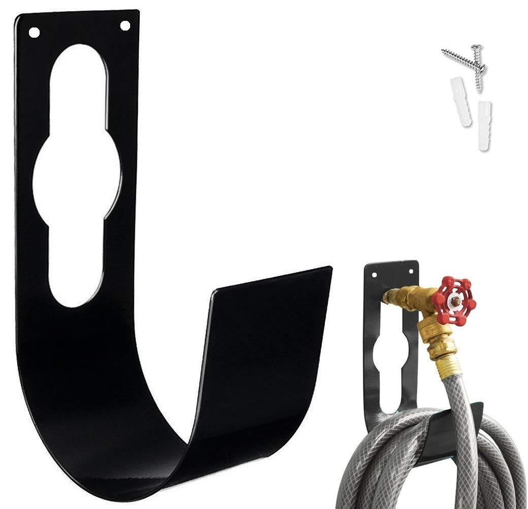 Ebliiny garden hose holder wall mount with large capacity for long expandable hoses.