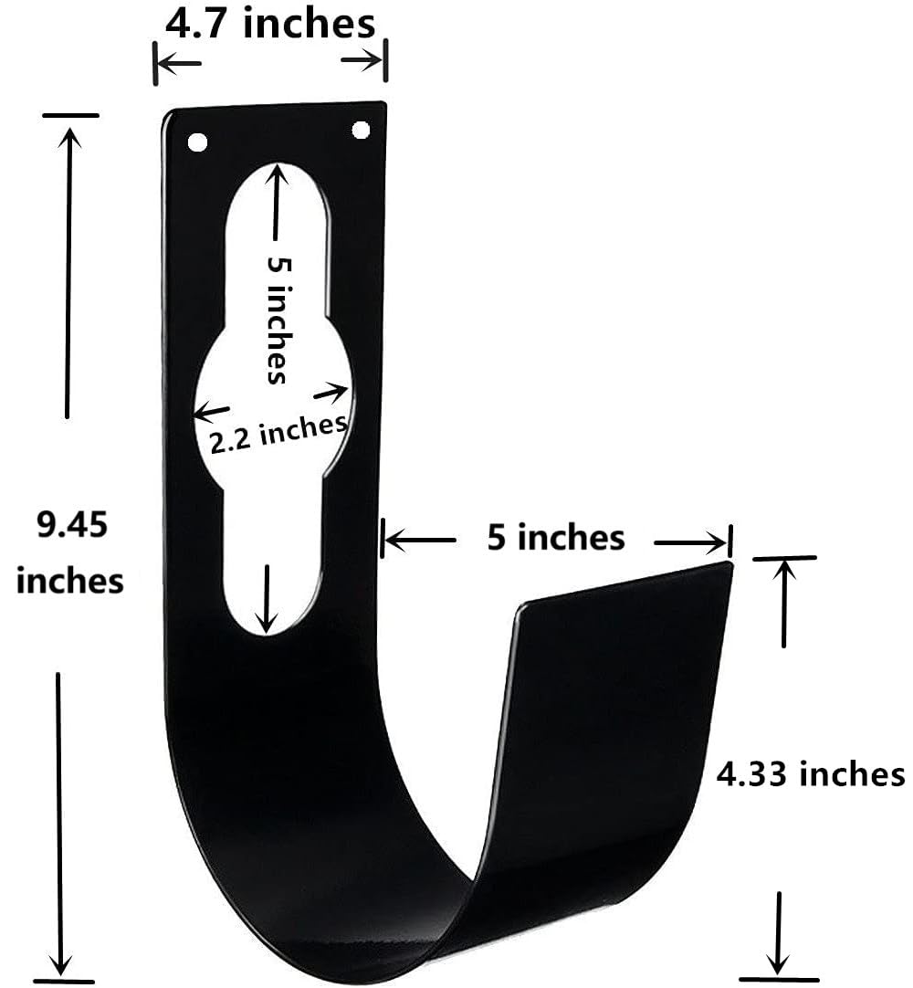 Close-up of the durable steel Ebliiny hose hanger showing rugged construction.
