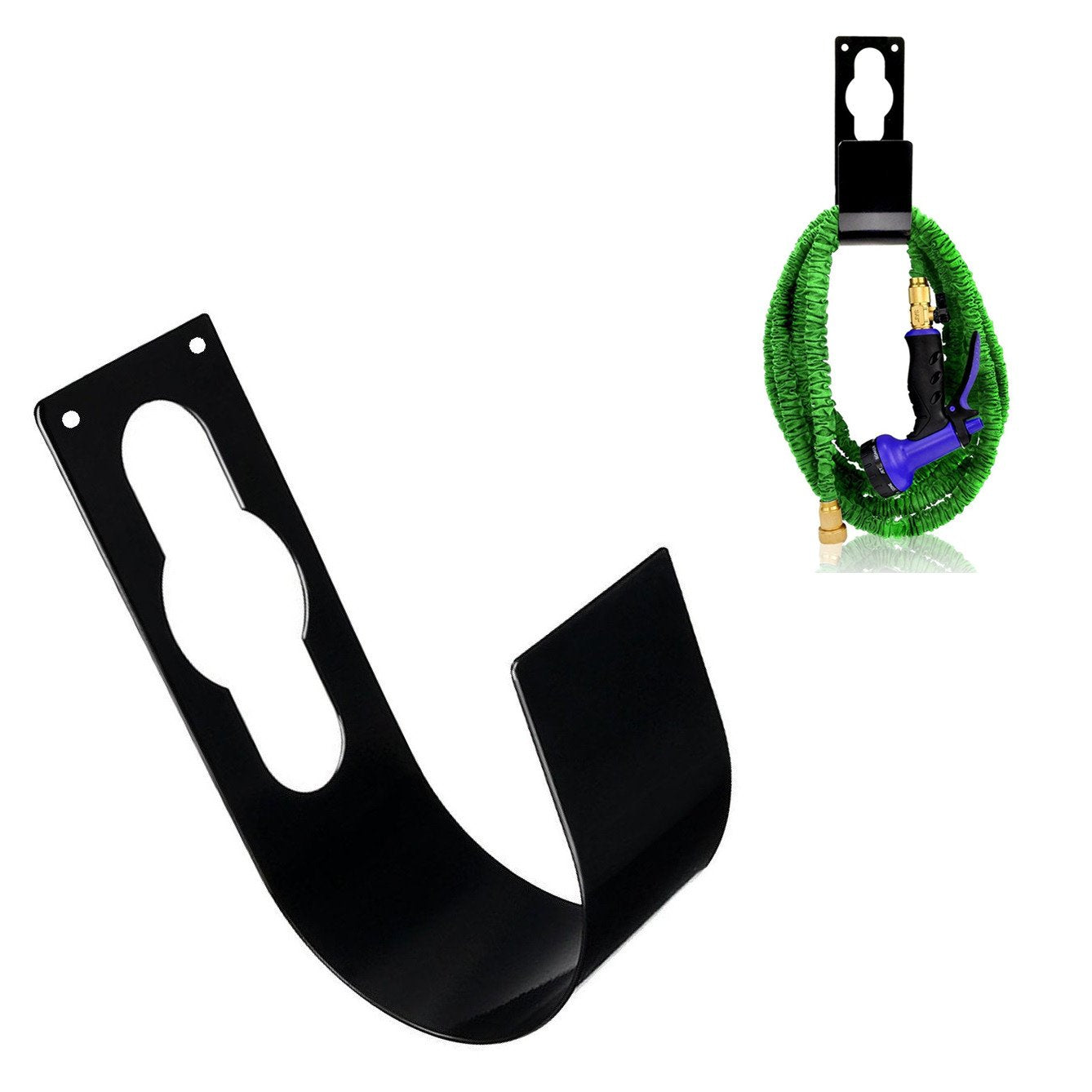 Ebliiny hose holder displayed with mounting hardware for easy installation.