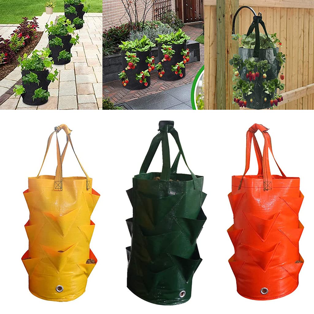 EBOCACB hanging planter bag with handles for easy placement and controlled watering.