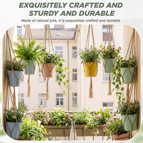 Indoor/outdoor use with linen color complements pots and spaces.