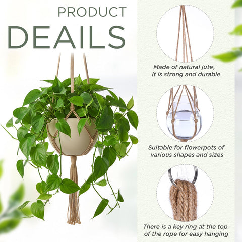 Natural jute knots add rustic texture to indoor decor.
