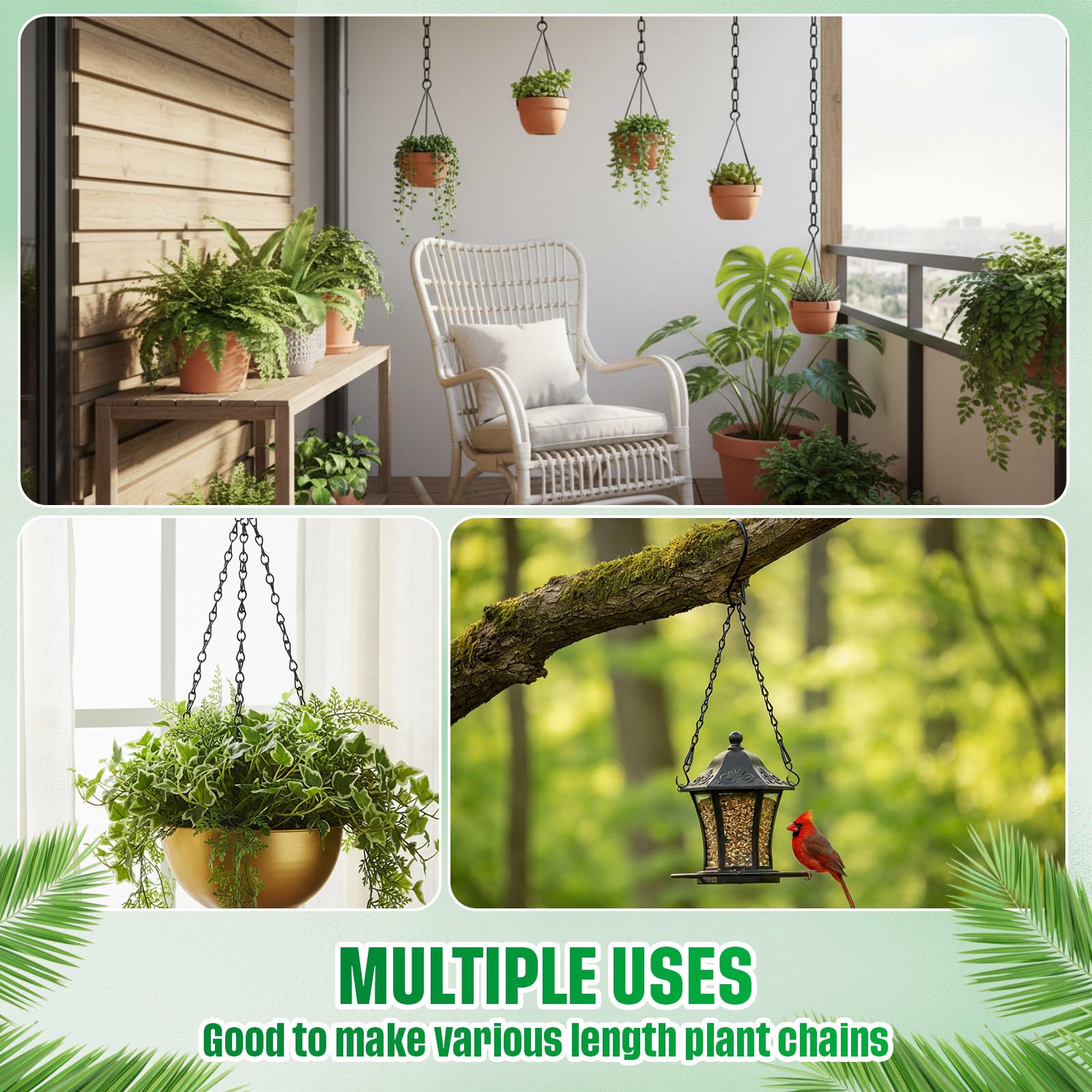 EBOOT 19.7 inch chain delivers durable, space-saving hanging solution.