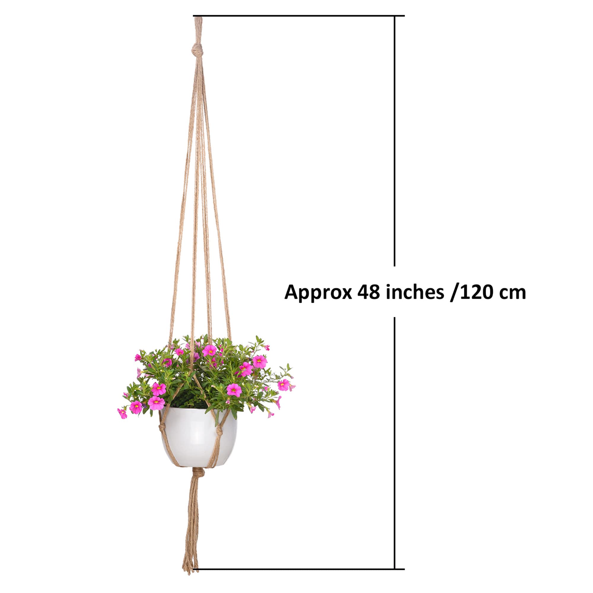 Natural jute material adds rustic charm to any space.