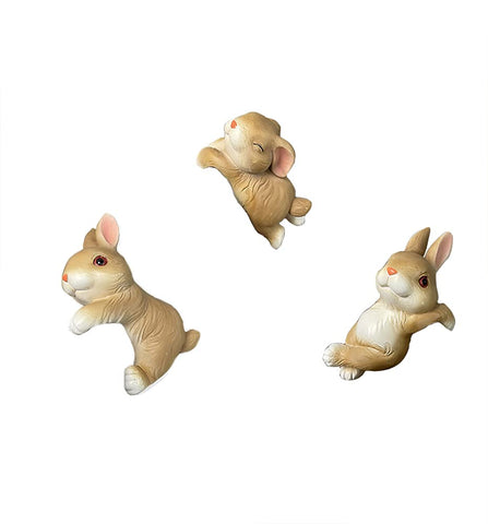 Ebrima bunny figurine plant pot hanger crafted from resin for durable garden decor.