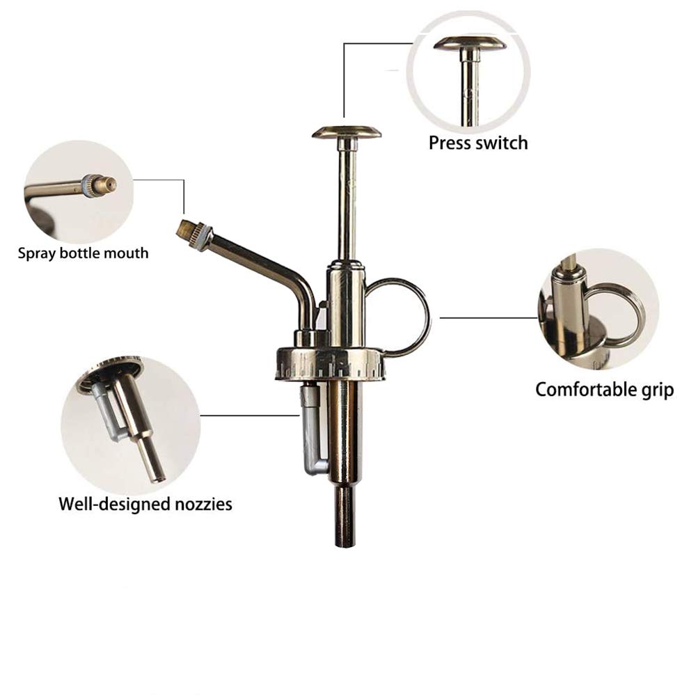 Ebristar lightweight plastic nozzle enables easy, precise misting.