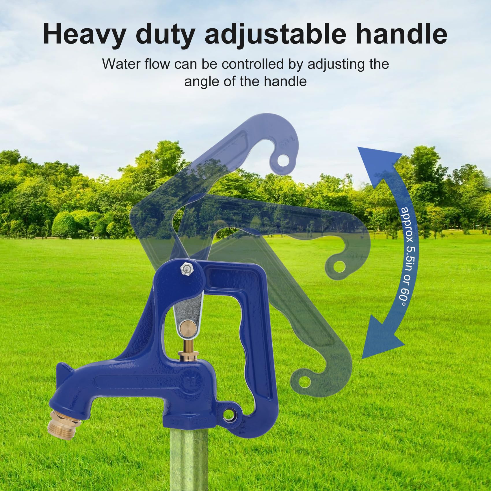 Ebusin Yard Hydrant Head usable with 1 inch NPT pipe for outdoor taps