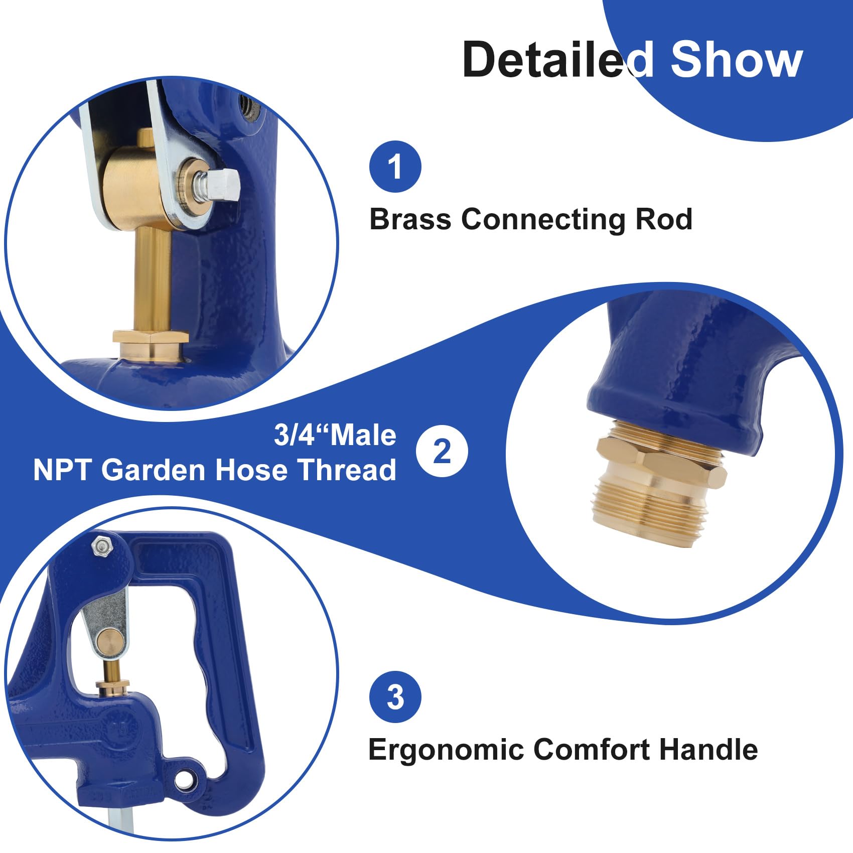 Ebusin Yard Hydrant Head connects to 3/4 inch hose for irrigation tasks