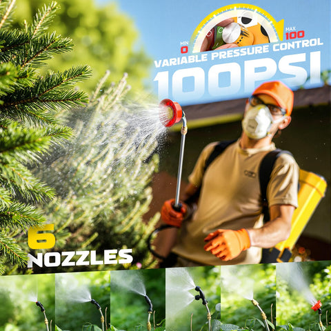 Ecarke 42-inch wand shows reach for elevated bushes and multi-zone spraying.