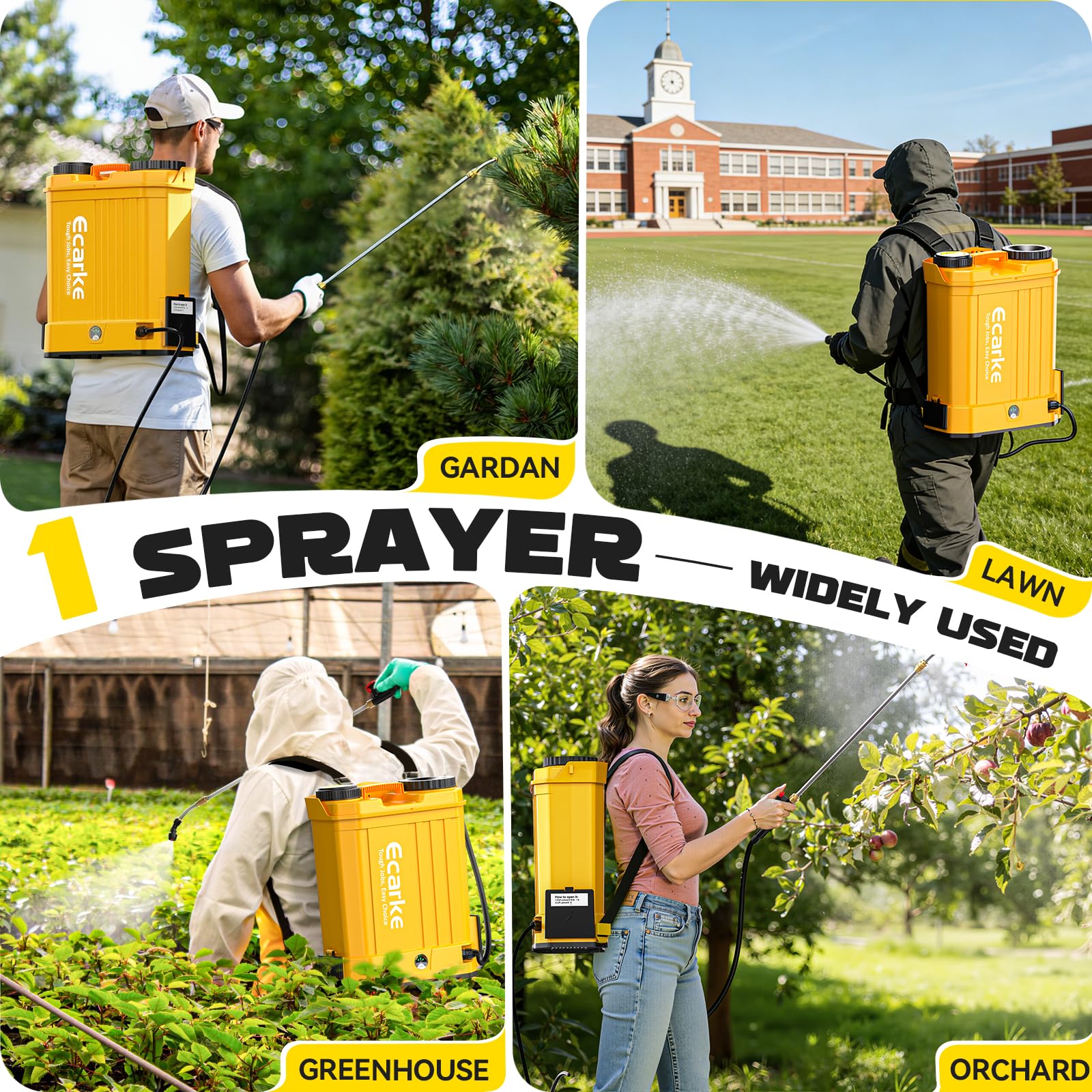 Ecarke leak-proof wand highlights reliability during high-pressure spraying tasks.