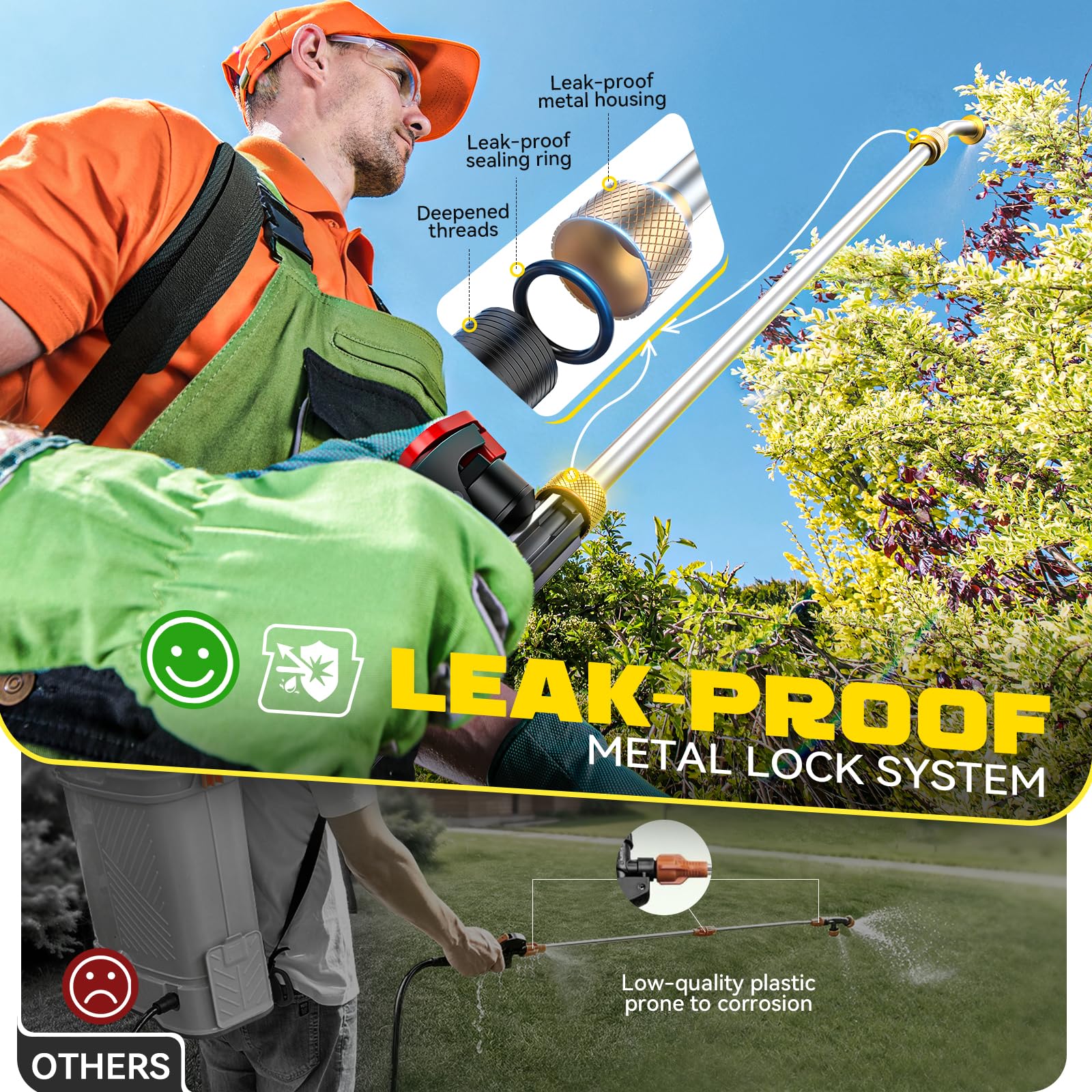Ecarke wide-mouth-fill design simplifies filling with liquids and reduces spills.