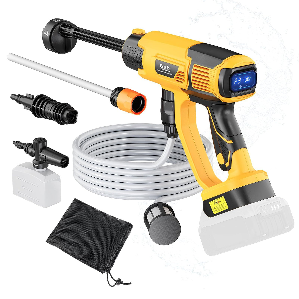 Ecarke cordless washer unit with 800 PSI for efficient outdoor cleaning