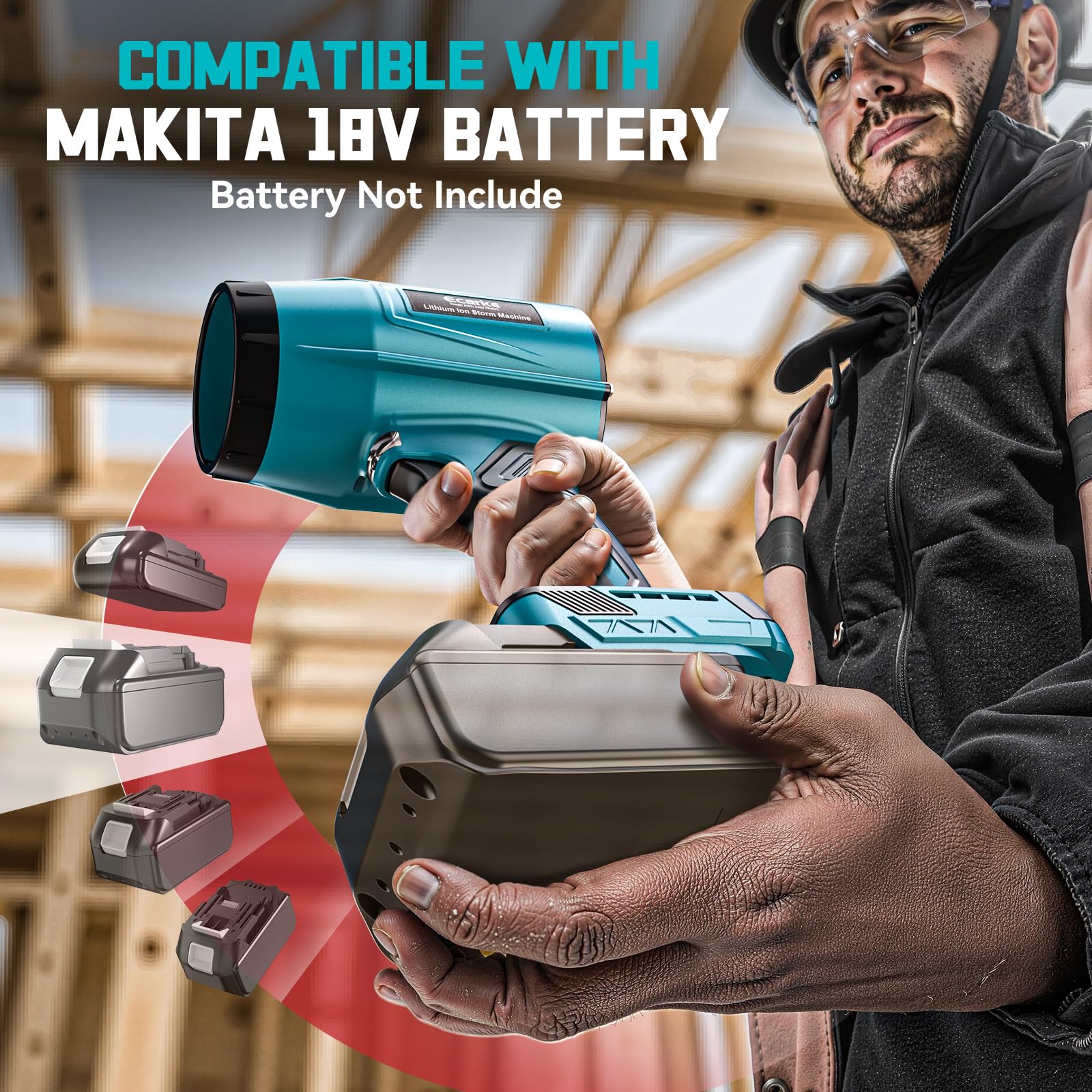 Ecarke offers a variable speed trigger for precise airflow control.