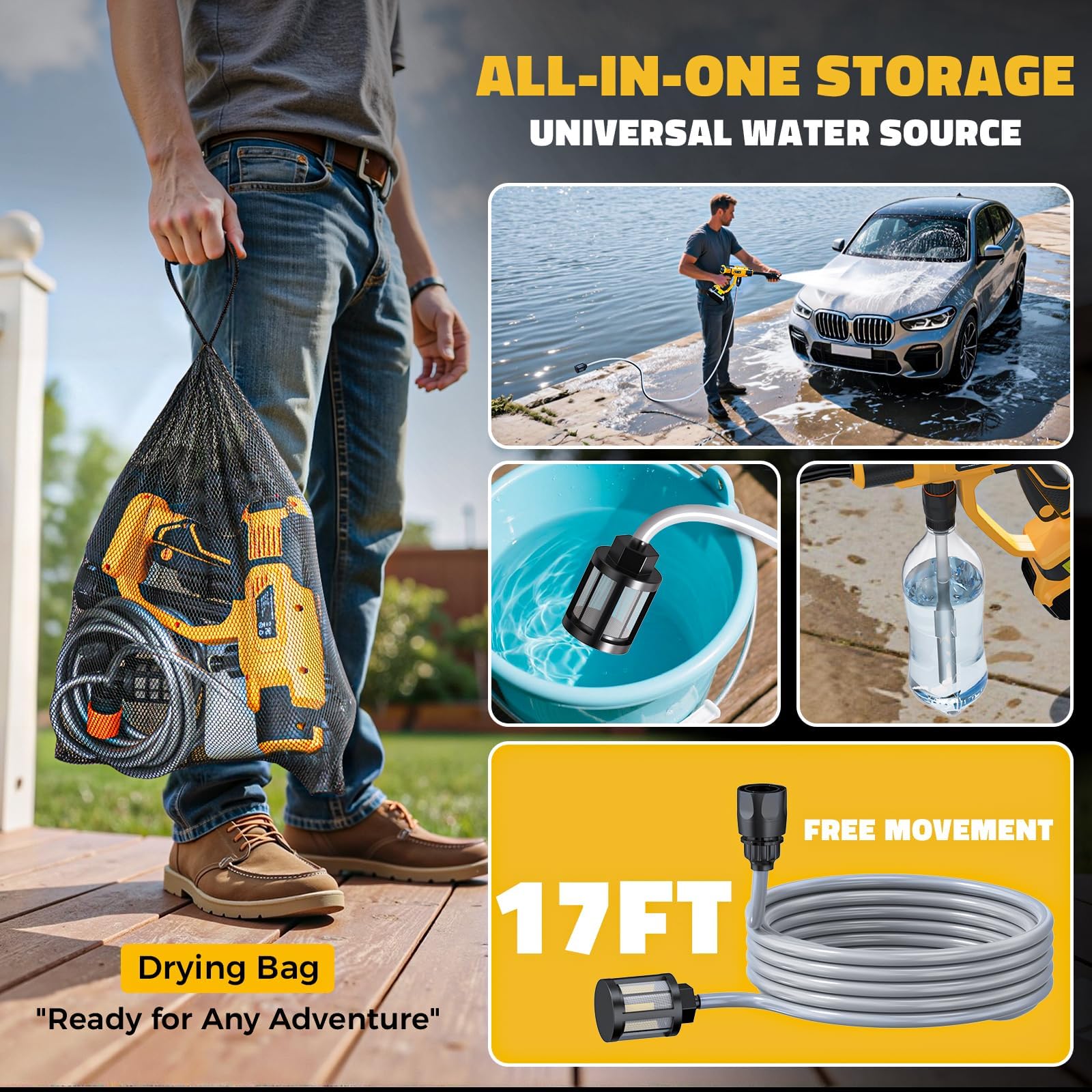 Ecarke lightweight portable design for easy handling and storage