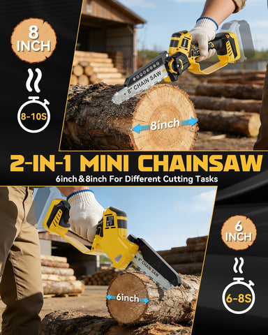 6-inch blade in action, ideal for precise pruning and trimming.